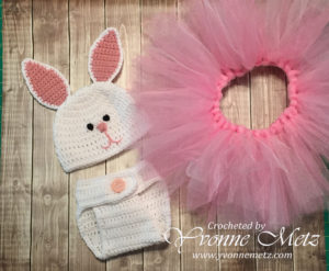 Bunny Hat Diaper Cover Front