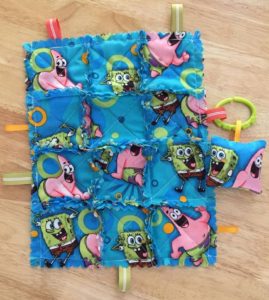 Sponge Bob Mini Rag Quilt