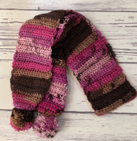 How To Knit A Scarf With Pom-Pom Yarn • Free Knitting Pattern
